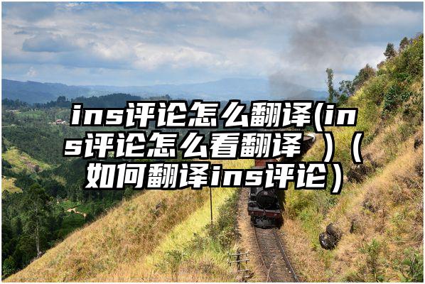 ins评论怎么翻译(ins评论怎么看翻译 )（如何翻译ins评论）