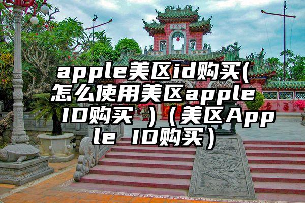 apple美区id购买(怎么使用美区apple ID购买 )（美区Apple ID购买）