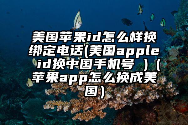 美国苹果id怎么样换绑定电话(美国apple id换中国手机号 )（苹果app怎么换成美国）