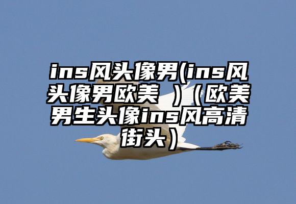 ins风头像男(ins风头像男欧美 )（欧美男生头像ins风高清街头）