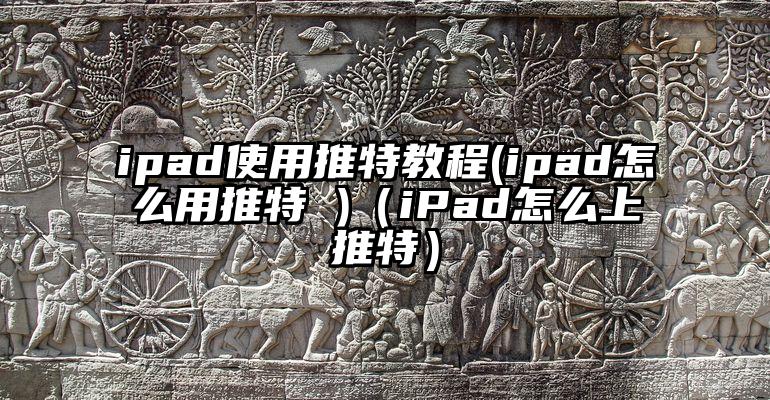 ipad使用推特教程(ipad怎么用推特 )（iPad怎么上推特）