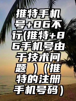 推特手机号+86不行(推特+86手机号由于技术问题 )（推特的注册手机号码）