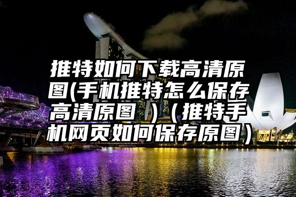 推特如何下载高清原图(手机推特怎么保存高清原图 )（推特手机网页如何保存原图）