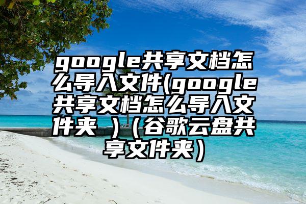 google共享文档怎么导入文件(google共享文档怎么导入文件夹 )（谷歌云盘共享文件夹）