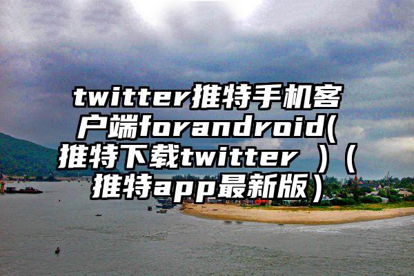 twitter推特手机客户端forandroid(推特下载twitter )（推特app最新版）