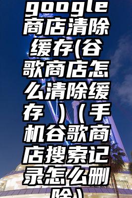 google商店清除缓存(谷歌商店怎么清除缓存 )（手机谷歌商店搜索记录怎么删除）