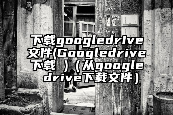 下载googledrive文件(Googledrive下载 )（从google drive下载文件）