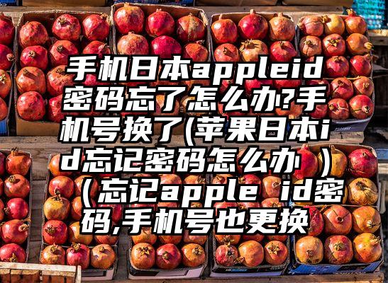 手机日本appleid密码忘了怎么办?手机号换了(苹果日本id忘记密码怎么办 )（忘记apple id密码,手机号也更换