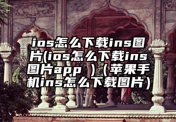 ios怎么下载ins图片(ios怎么下载ins图片app )（苹果手机ins怎么下载图片）